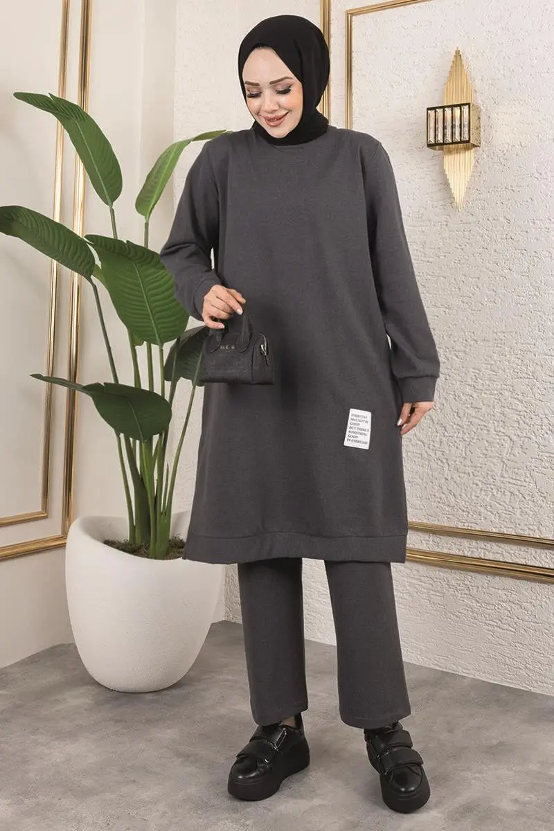 Tesettür Spor Takım Antrasit-detail