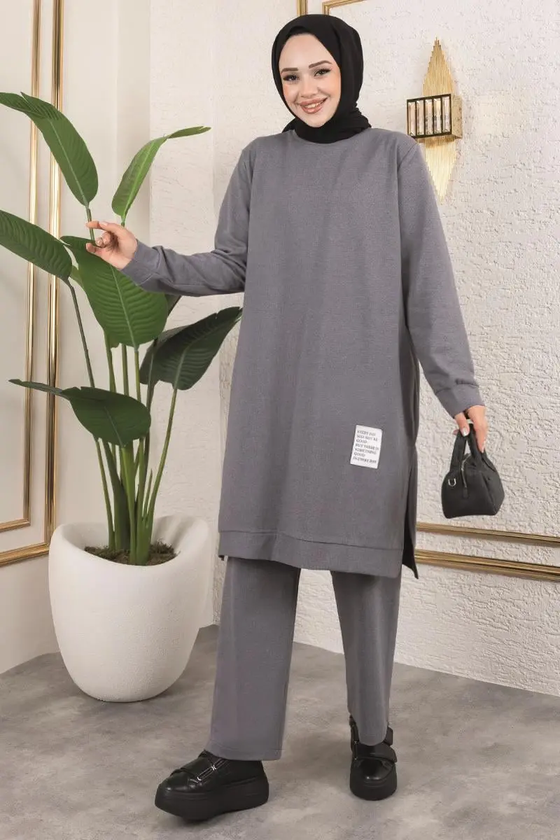 Tesettür Spor Takım Gri-detail