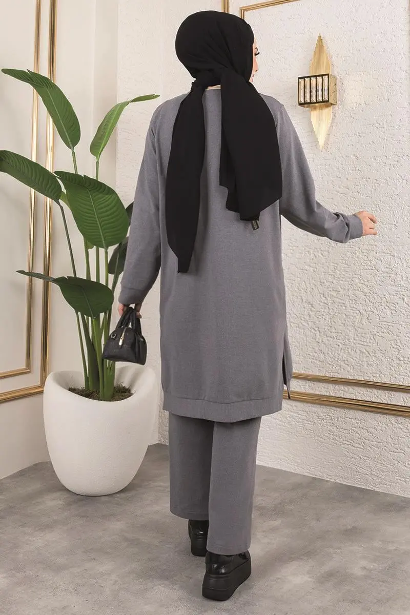 Tesettür Spor Takım Gri-detail