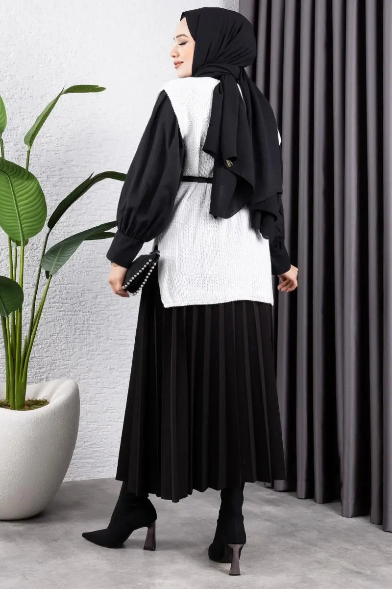 Triko Süveter Ekru-detail