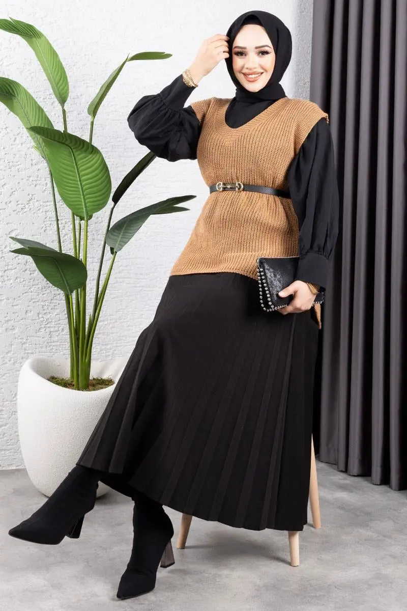 Triko Süveter Taba-detail