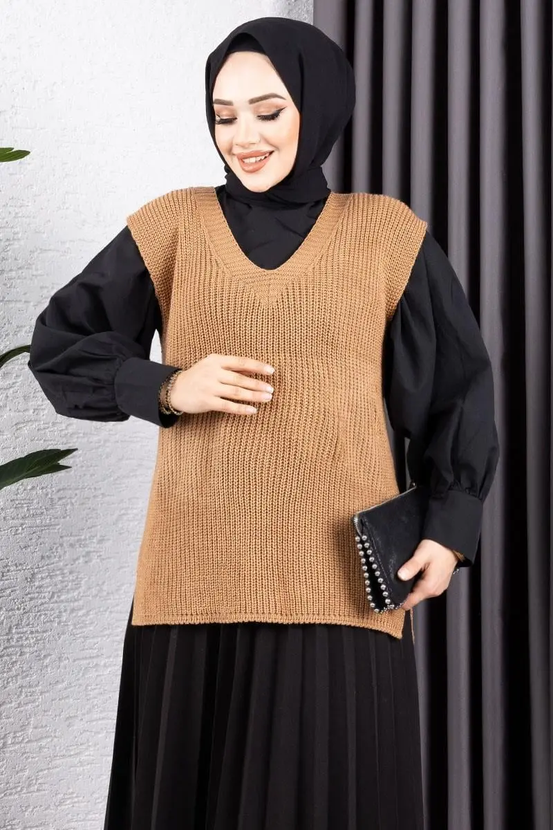 Triko Süveter Taba-detail