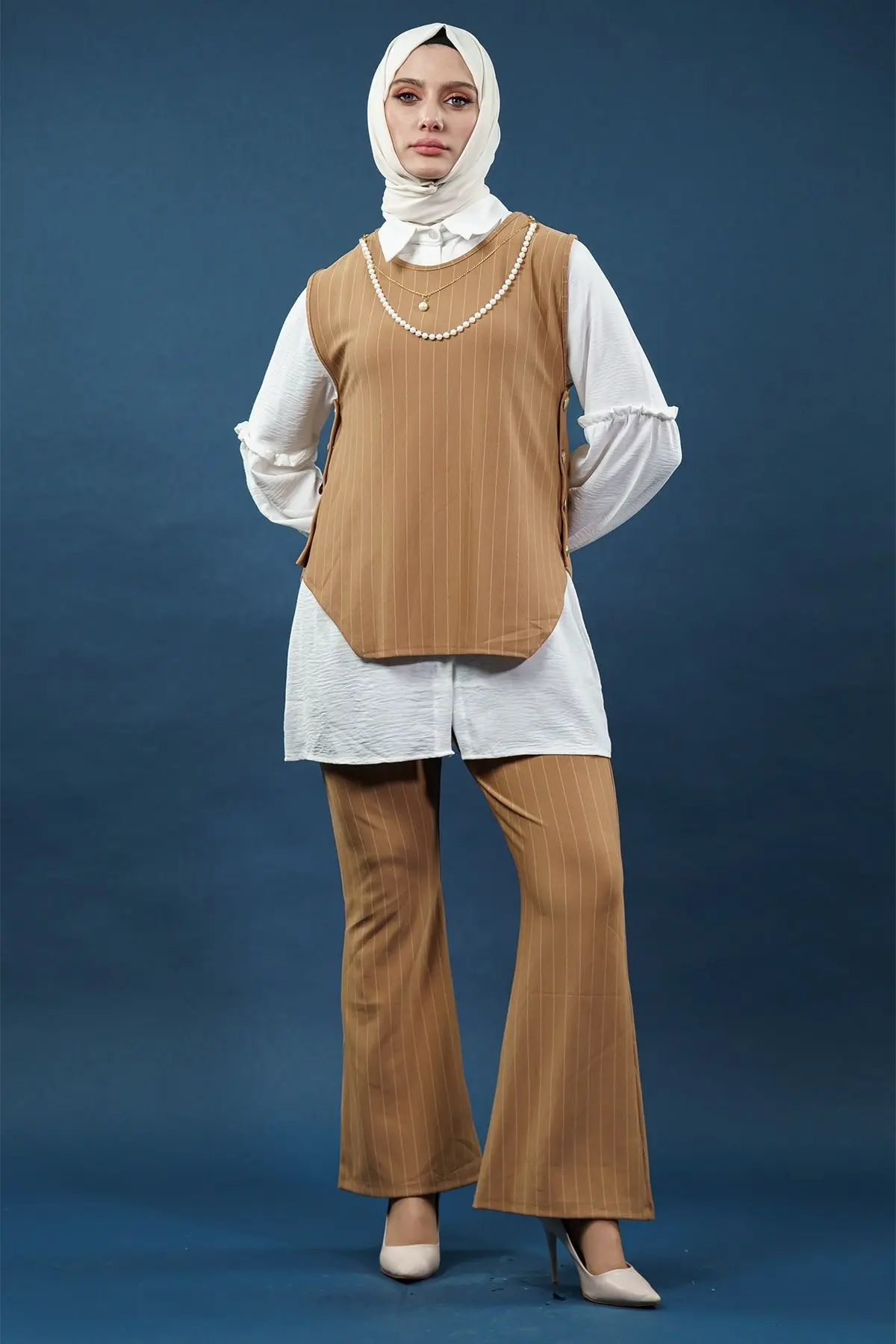 Üçlü Çizgili Takım Camel-detail