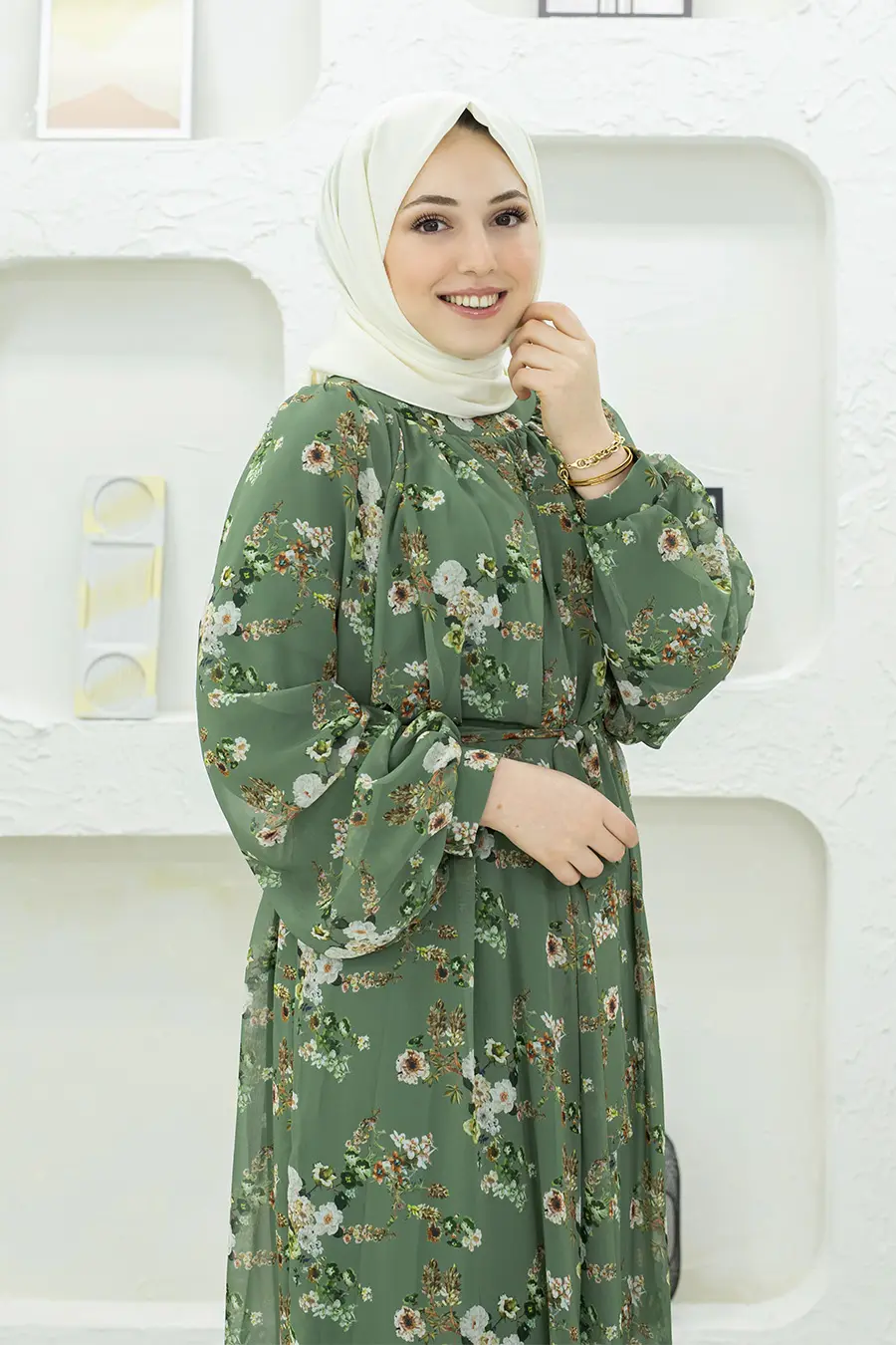 Yeni Çiçekli Elbise-detail