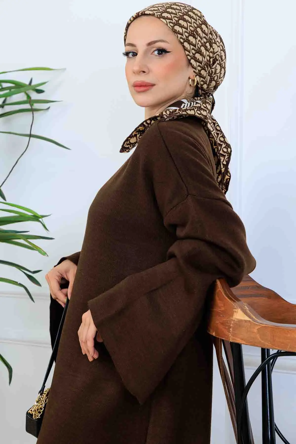 Uzun Triko Elbise-detail