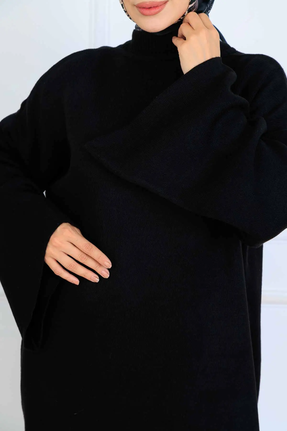 Uzun Triko Elbise-detail