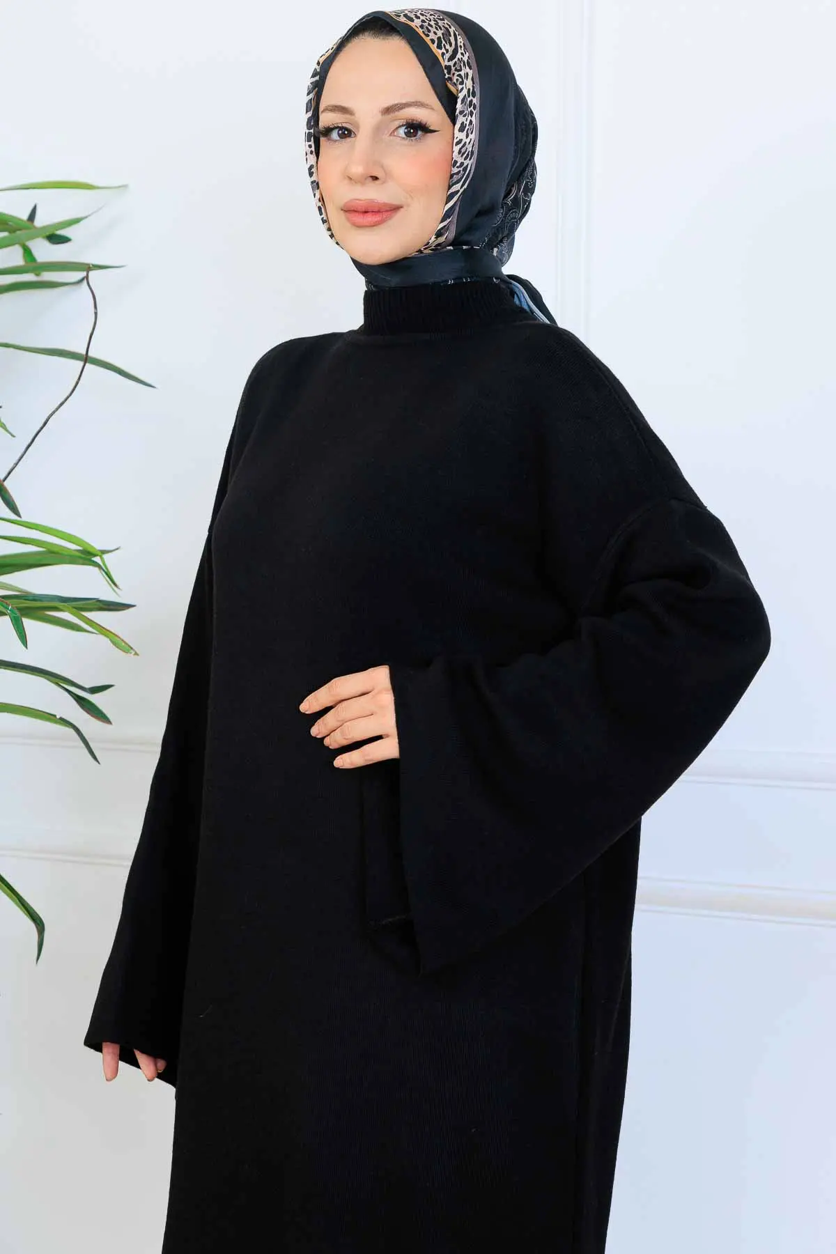 Uzun Triko Elbise-detail