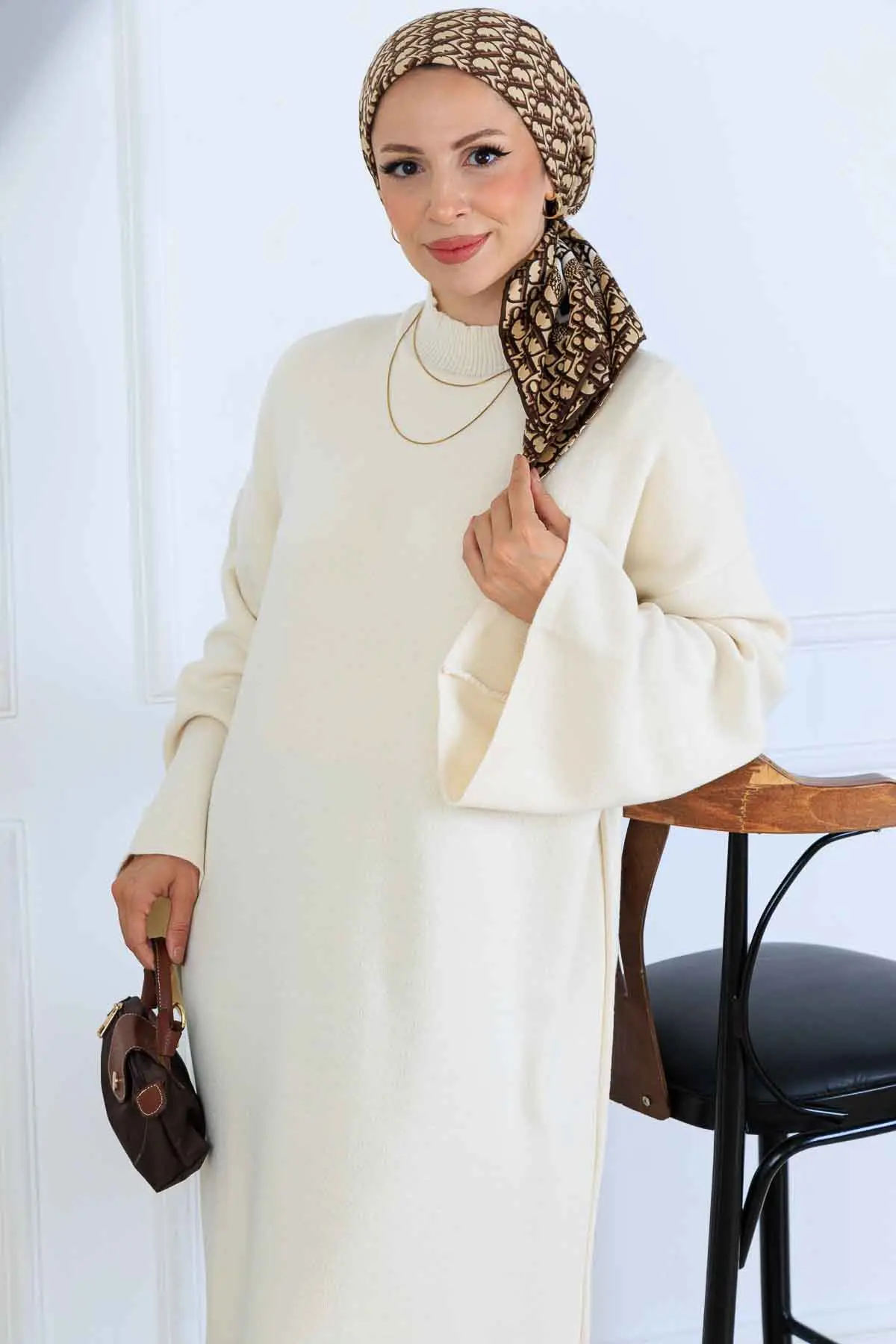 Uzun Triko Elbise-detail