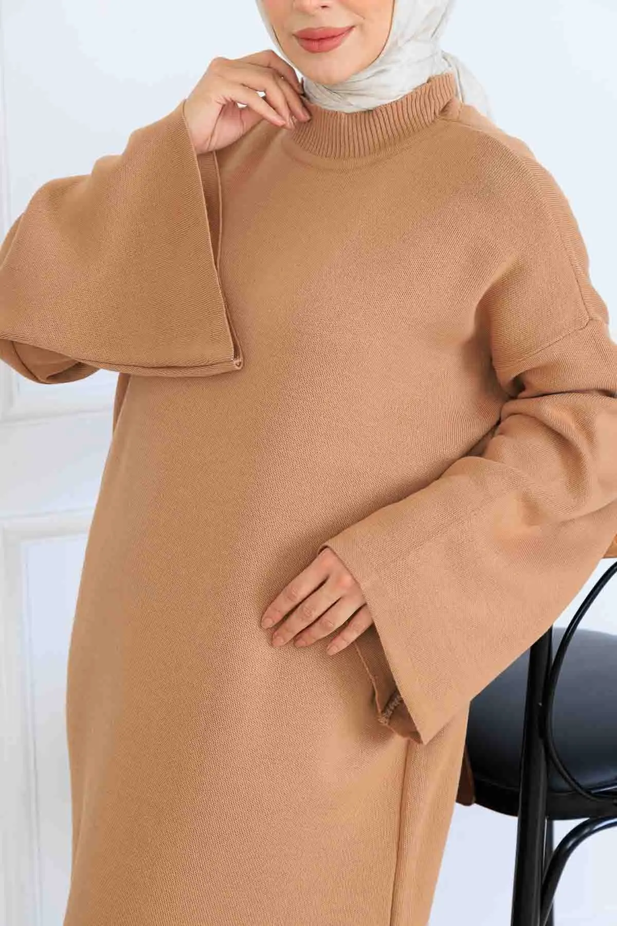 Uzun Triko Elbise-detail