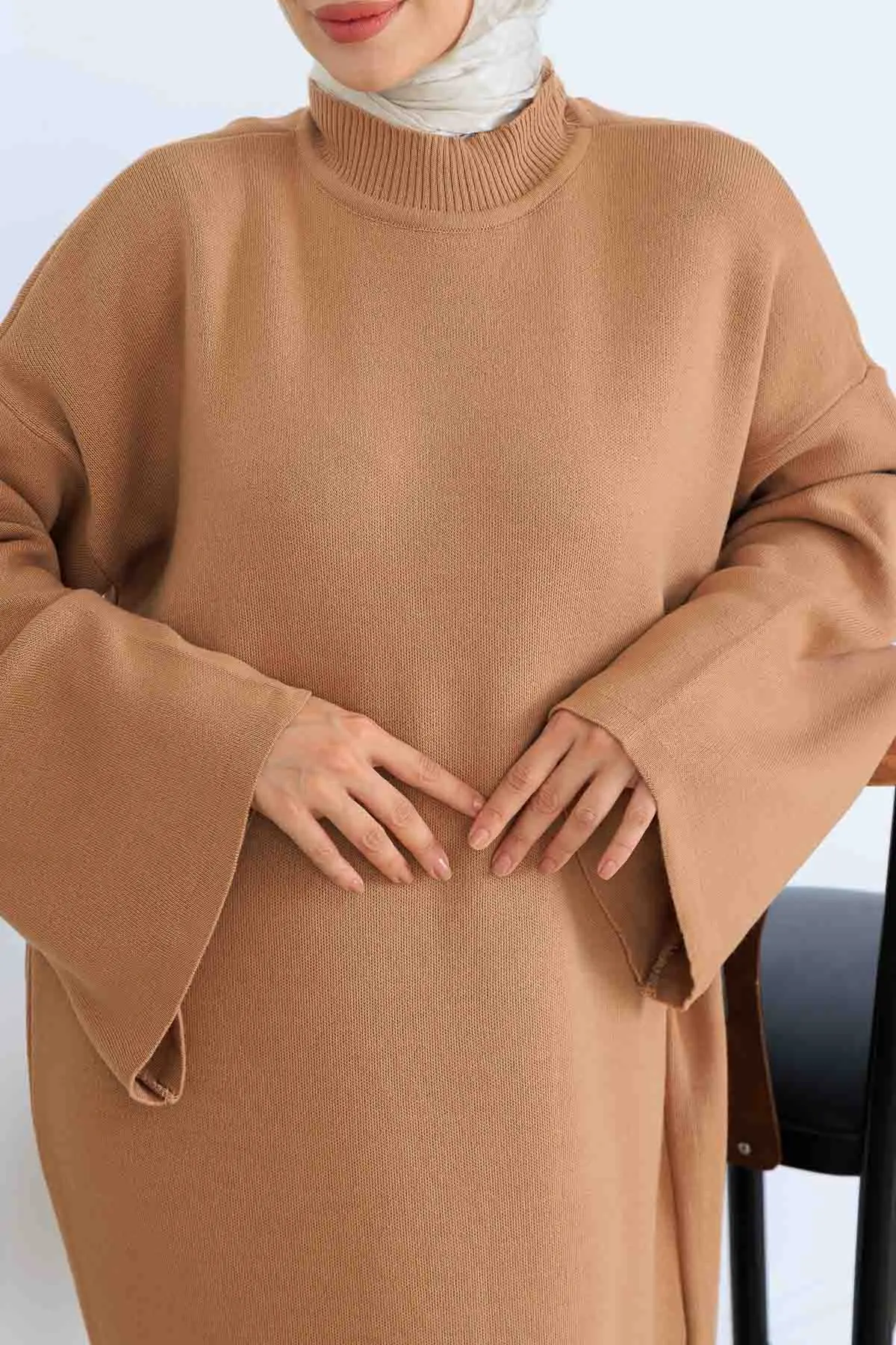 Uzun Triko Elbise-detail