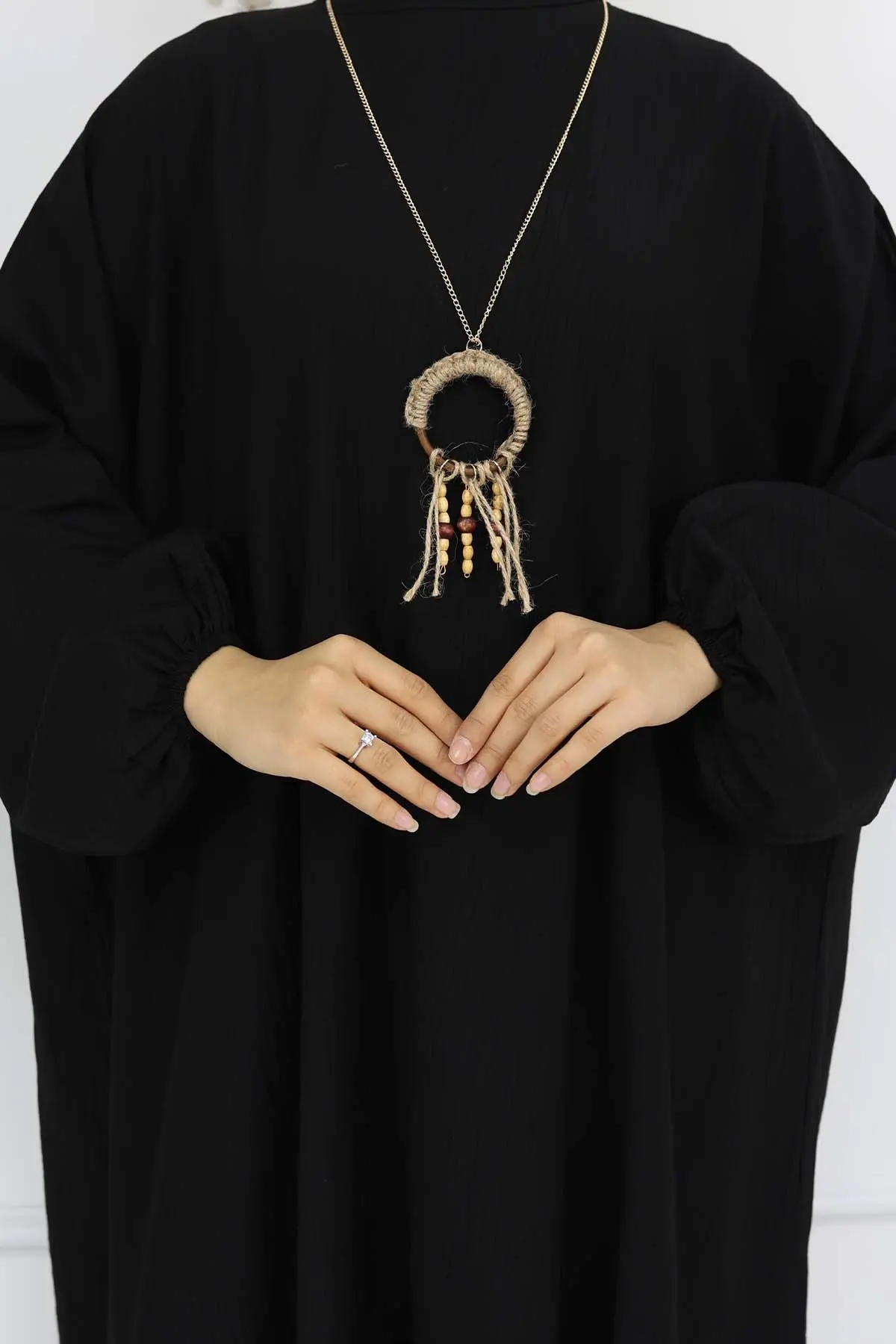 Uzun Tunikli Salaş İkili Takım Siyah 4765-detail