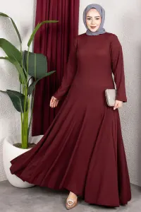 Volan Detaylı Bürümcük Elbise