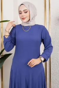 Volan Detaylı Bürümcük Elbise