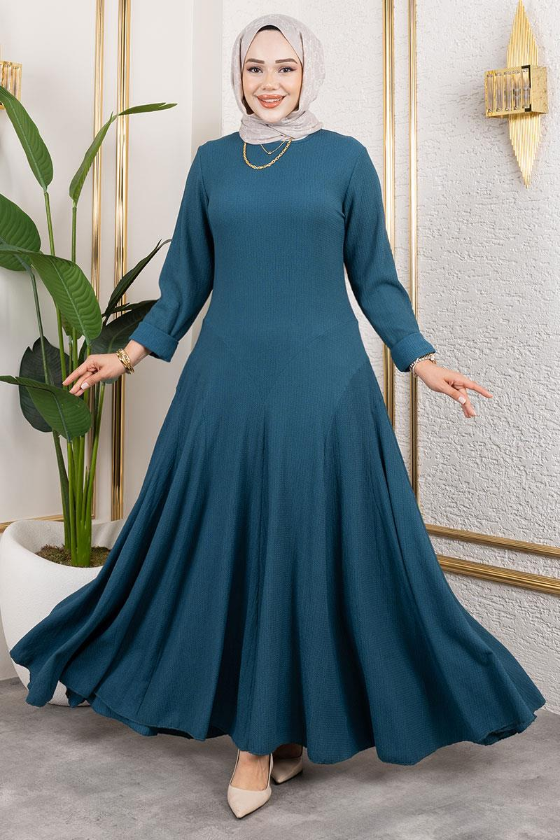 Ruffle Detailed Crepe Dress