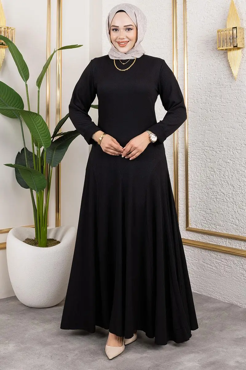 Volan Detaylı Bürümcük Elbise-detail