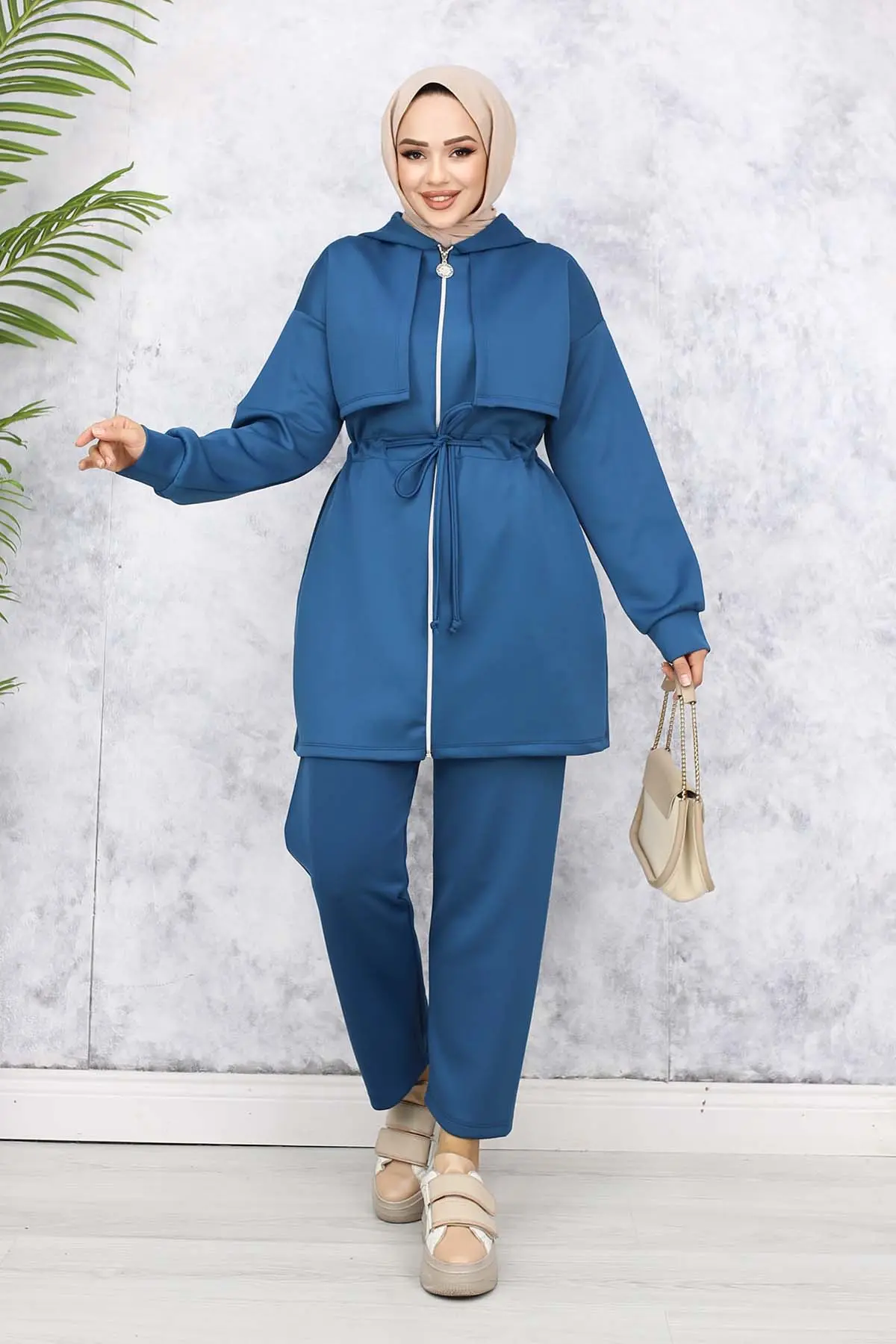 Yaka Detaylı Scuba Ikili Takım-detail