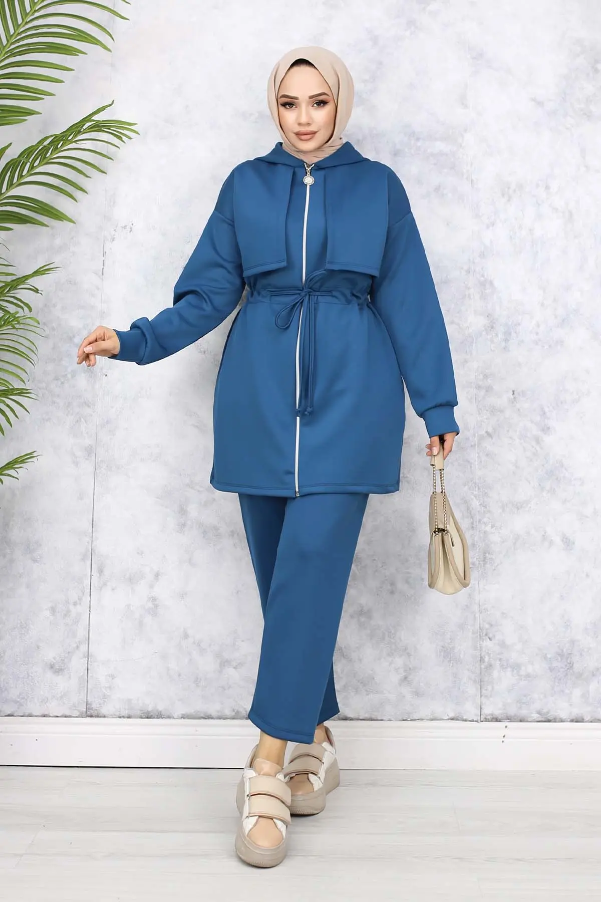 Yaka Detaylı Scuba Ikili Takım-detail