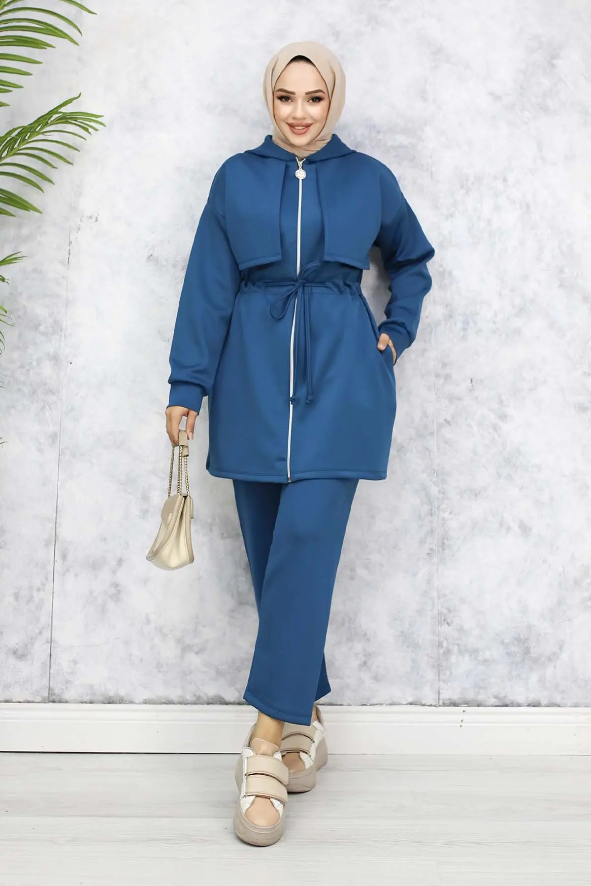 Yaka Detaylı Scuba Ikili Takım-detail