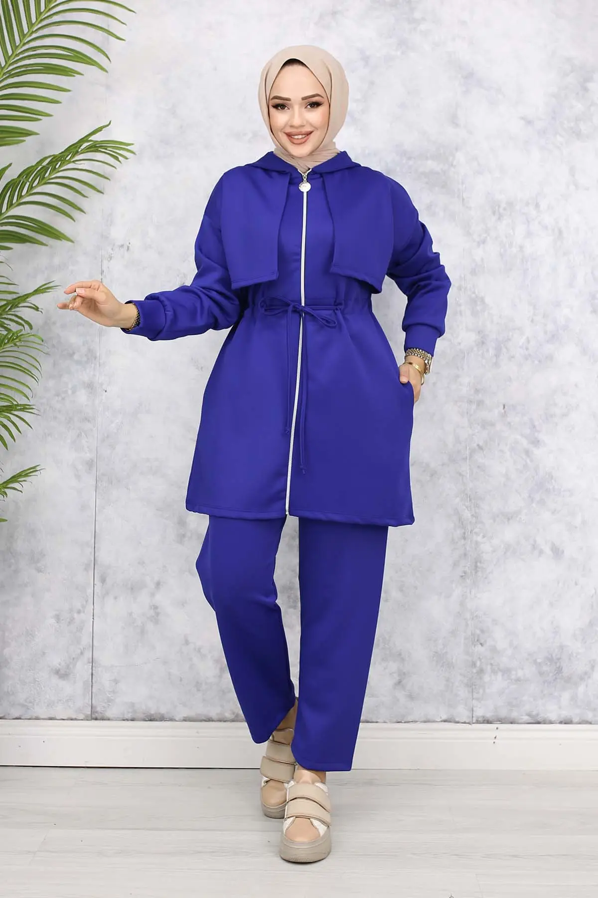 Yaka Detaylı Scuba Ikili Takım-detail