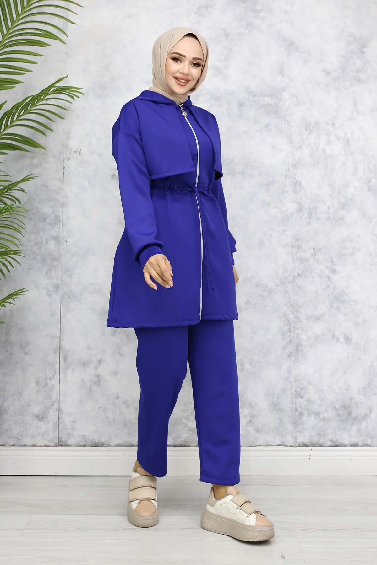 Yaka Detaylı Scuba Ikili Takım-detail