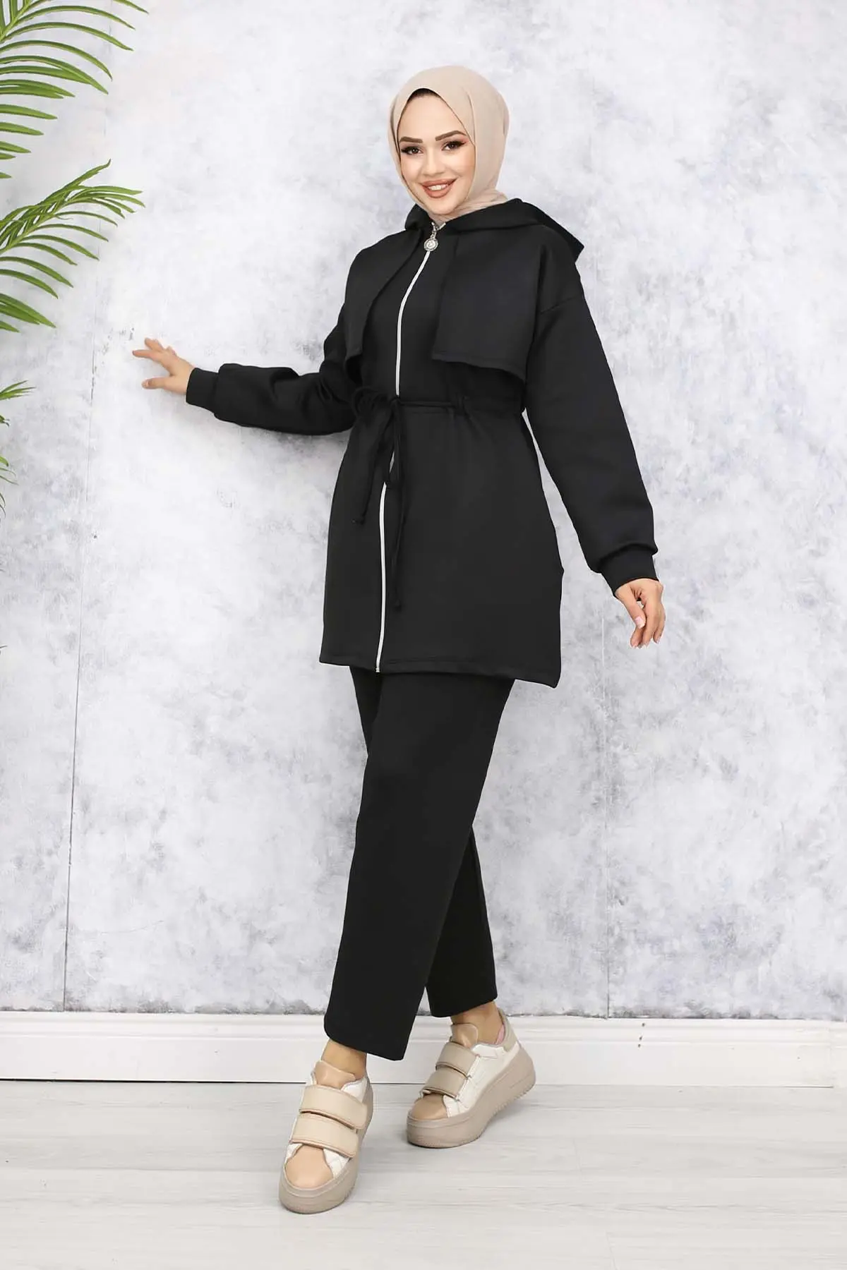 Yaka Detaylı Scuba Ikili Takım-detail