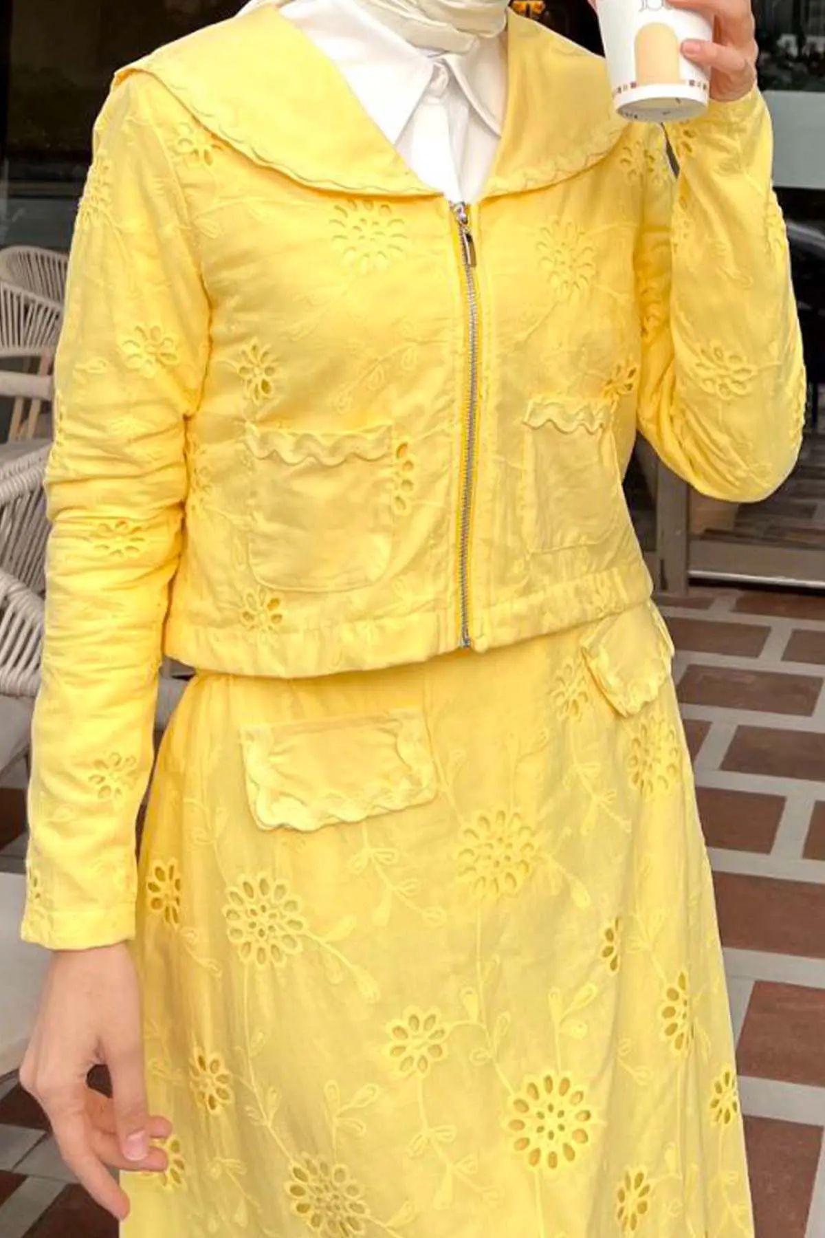 Yakalı Brode Takım-detail