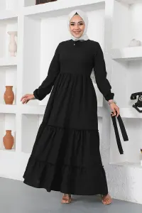 Lace Collar Placket Dress