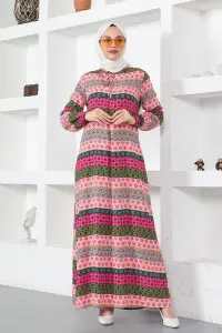 Viscose Dress With Lace Collar