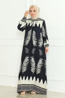 Viscose Dress With Tie Collar