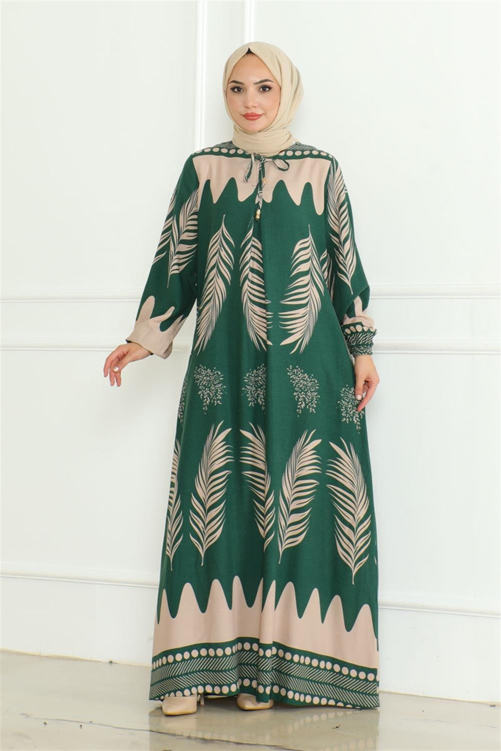 Viscose Dress With Tie Collar