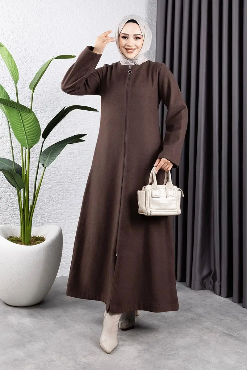 Fur Collared Cashmere Coat-detail