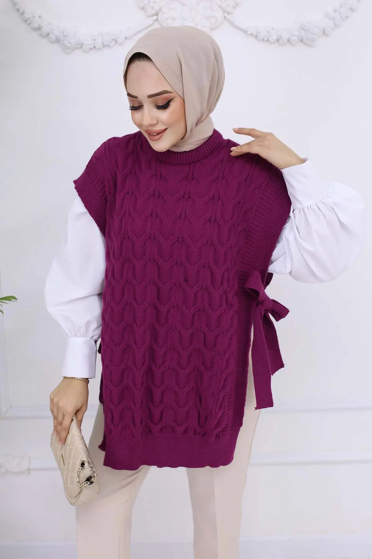 Side Tie Sweater-detail