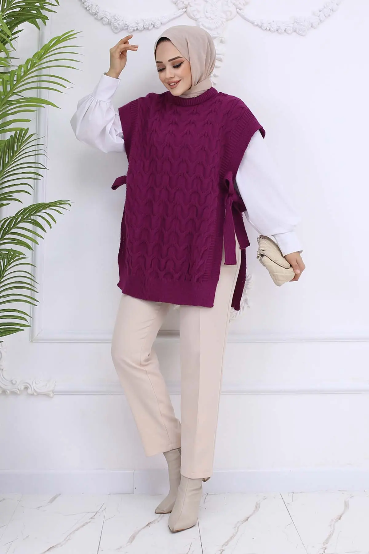 Side Tie Sweater-detail