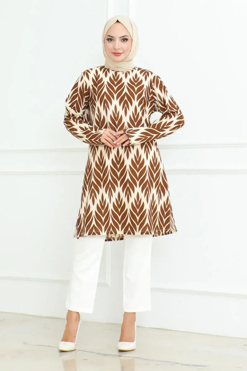 Yandan Yırtmaçlı Krep Tunik-detail