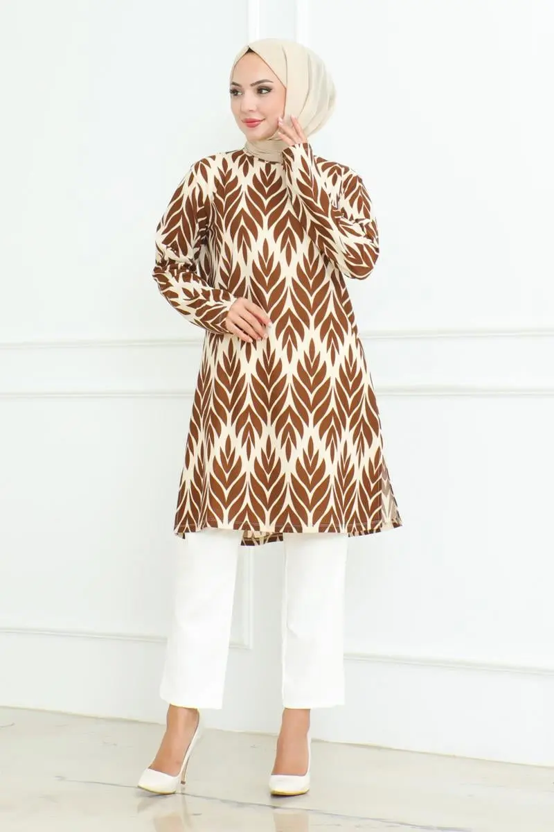 Yandan Yırtmaçlı Krep Tunik-detail