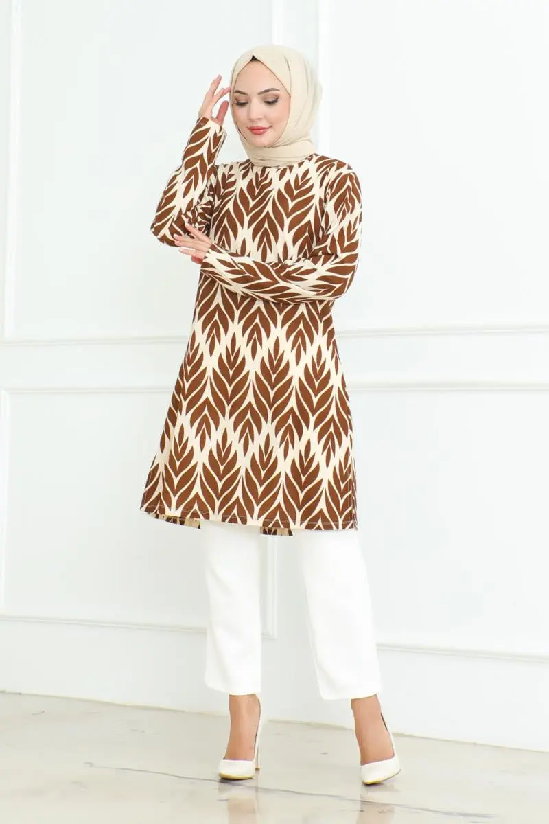 Yandan Yırtmaçlı Krep Tunik-detail