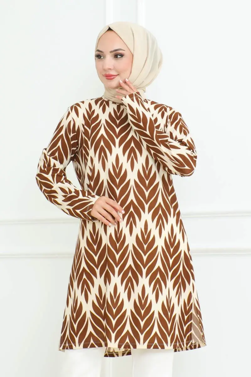 Yandan Yırtmaçlı Krep Tunik-detail