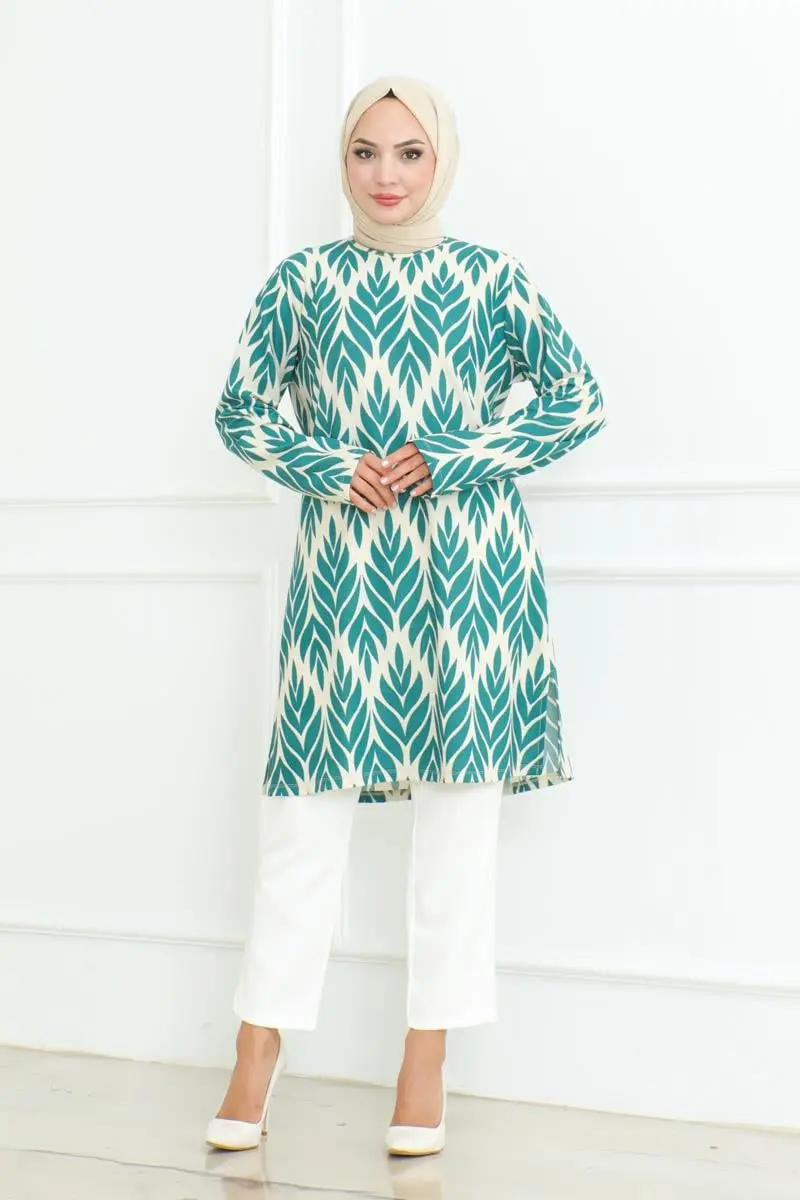 Side Slit Crepe Tunic-detail