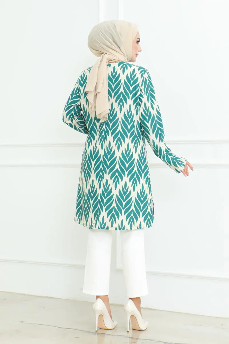 Side Slit Crepe Tunic-detail