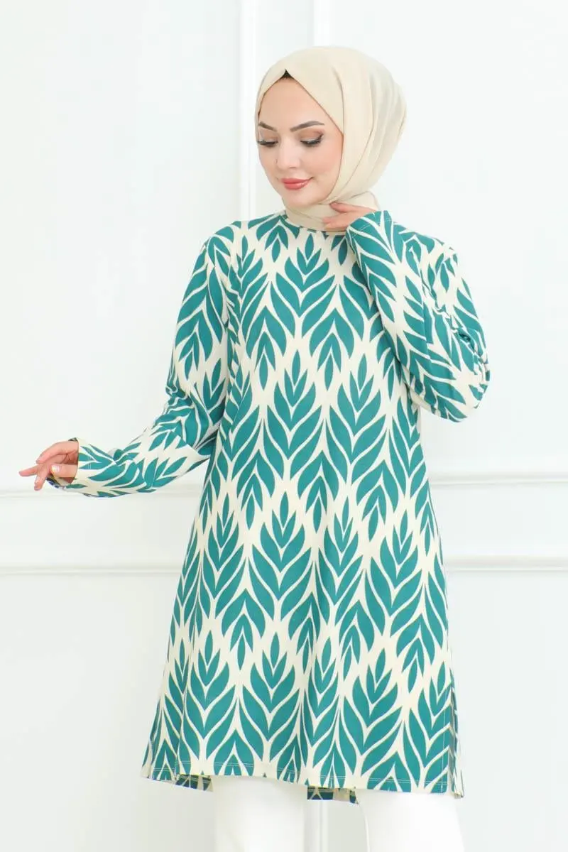 Side Slit Crepe Tunic-detail