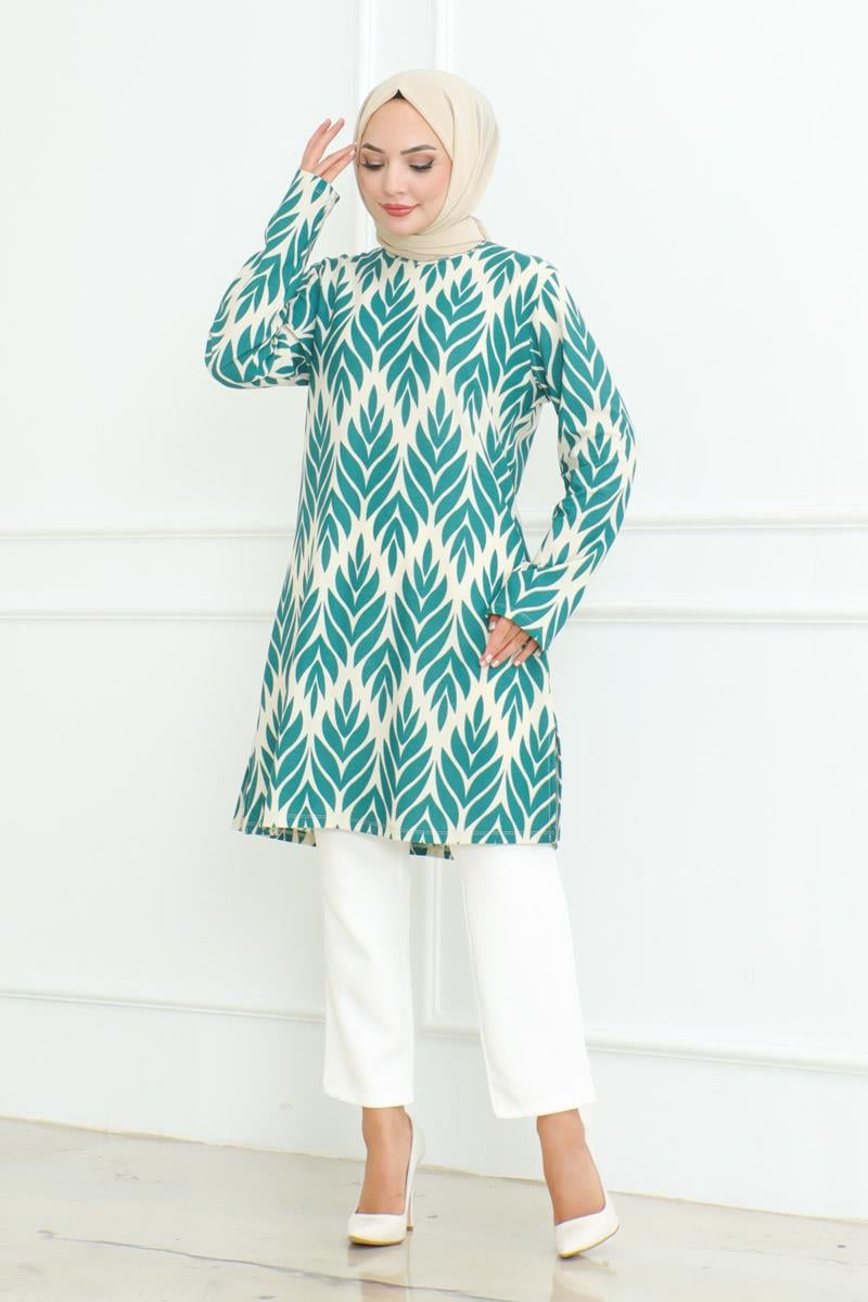 Side Slit Crepe Tunic