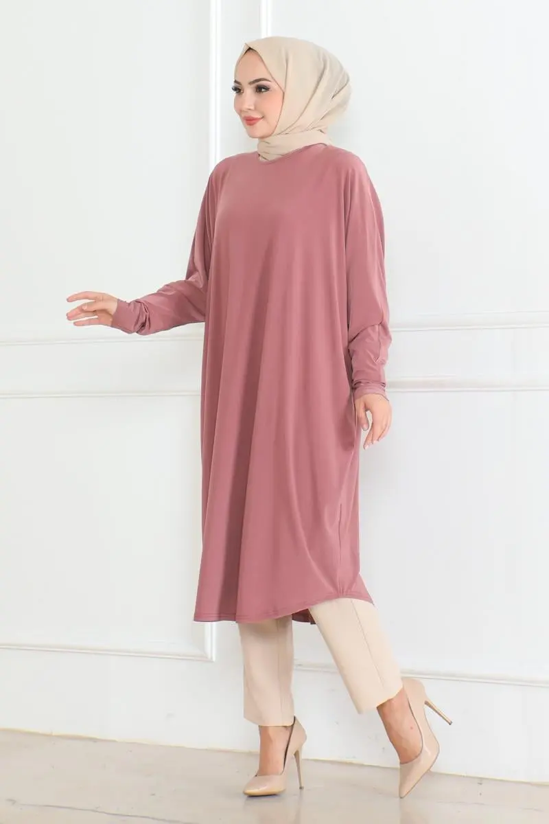 Bat Sleeve Loose Tunic-detail