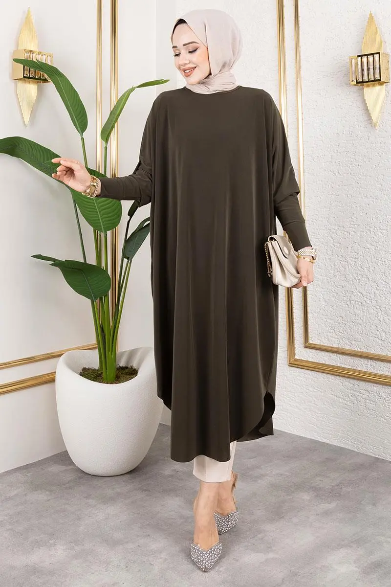 Bat Sleeve Sandy Tunic-detail