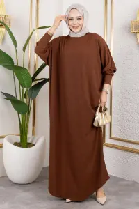 Yarasa Kollu Bürümcük Elbise