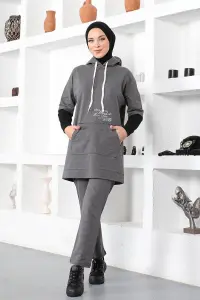 Text Printed Sports Suit