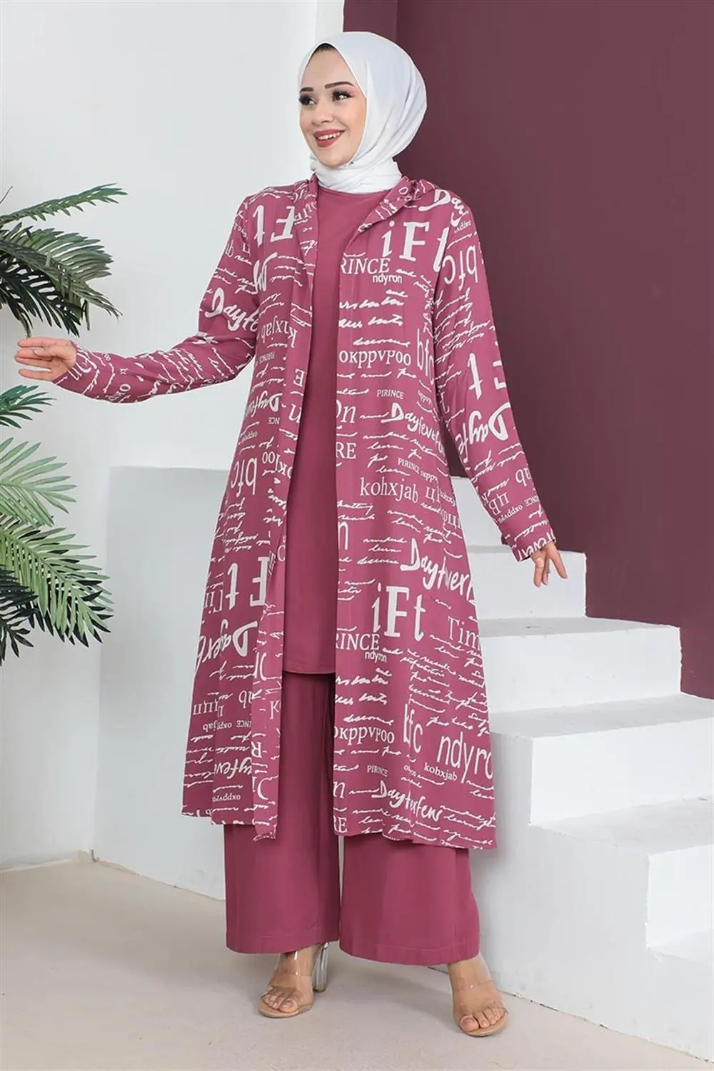 Yazılı 3 Lü Tesettür Takım-detail