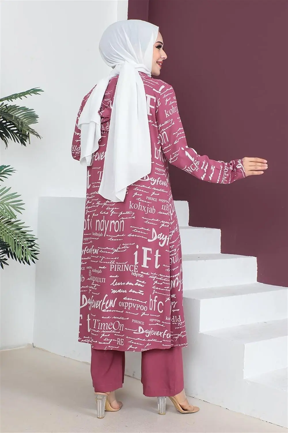 Yazılı 3 Lü Tesettür Takım-detail