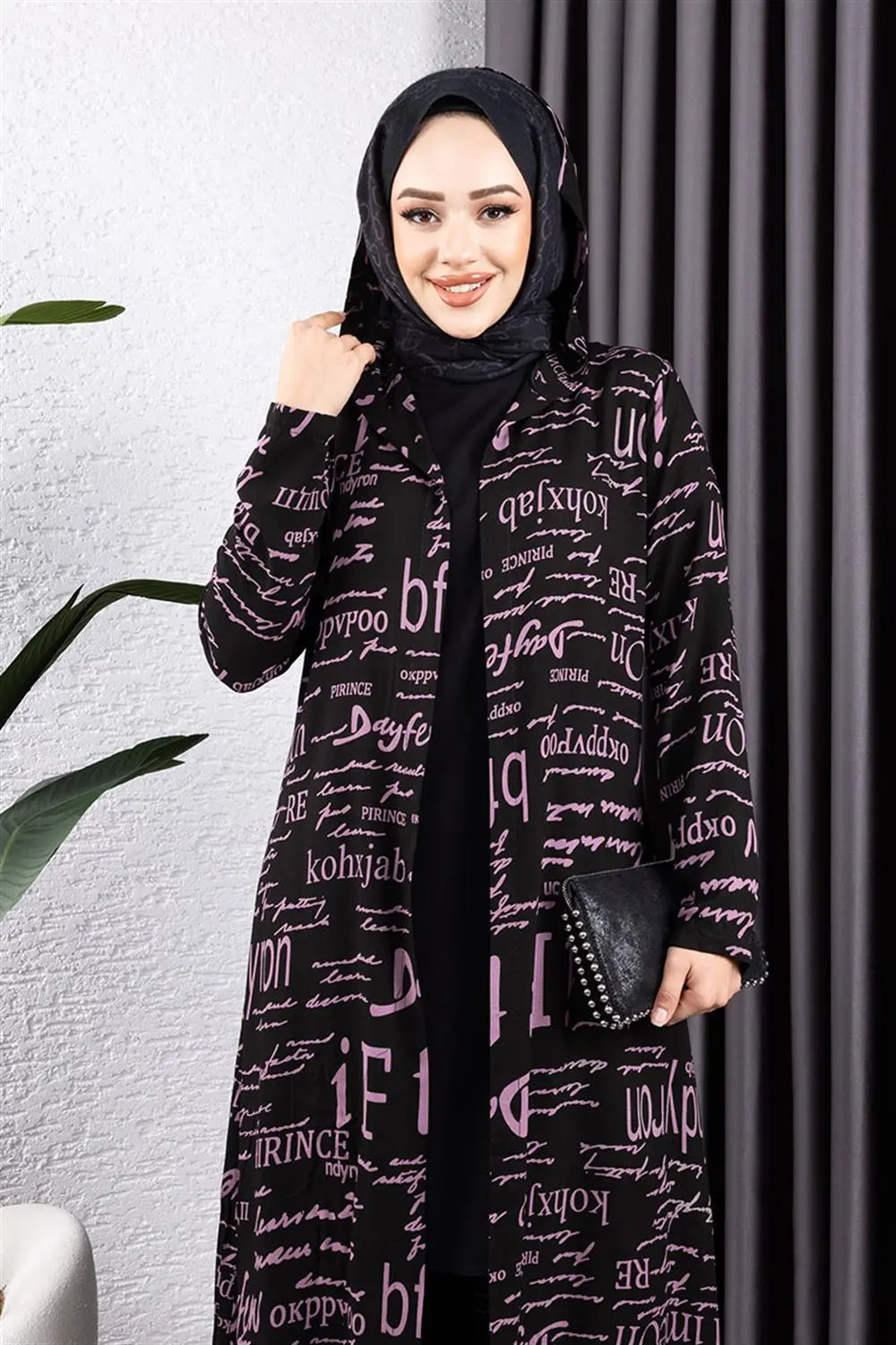 Yazılı 3 Lü Tesettür Takım-detail
