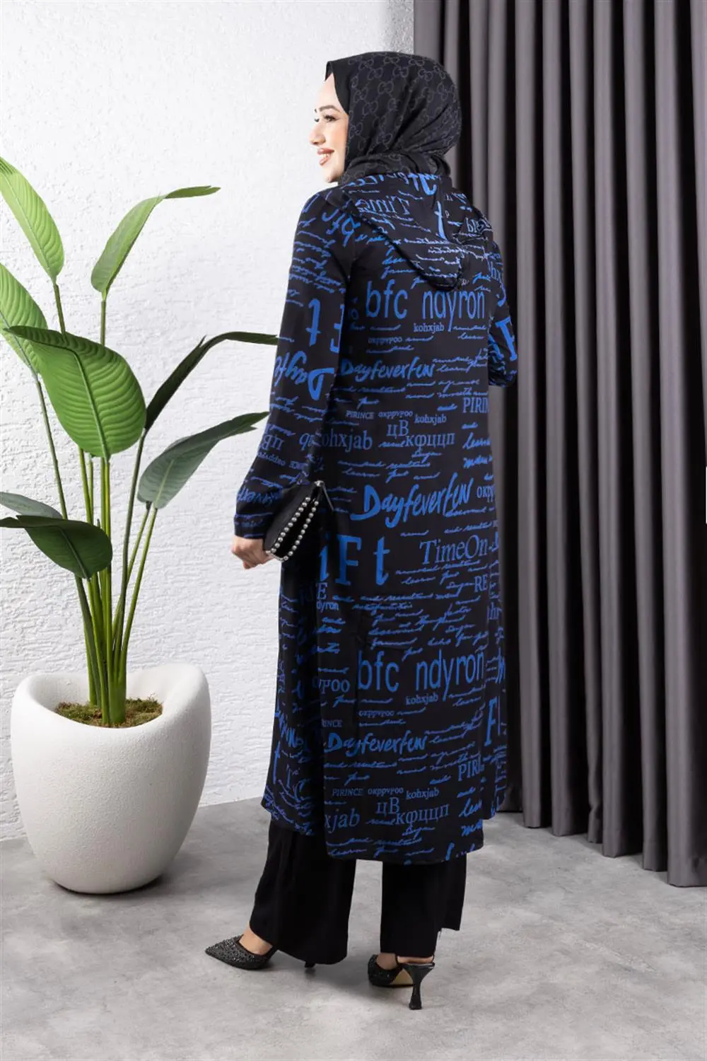 Yazılı 3 Lü Tesettür Takım-detail