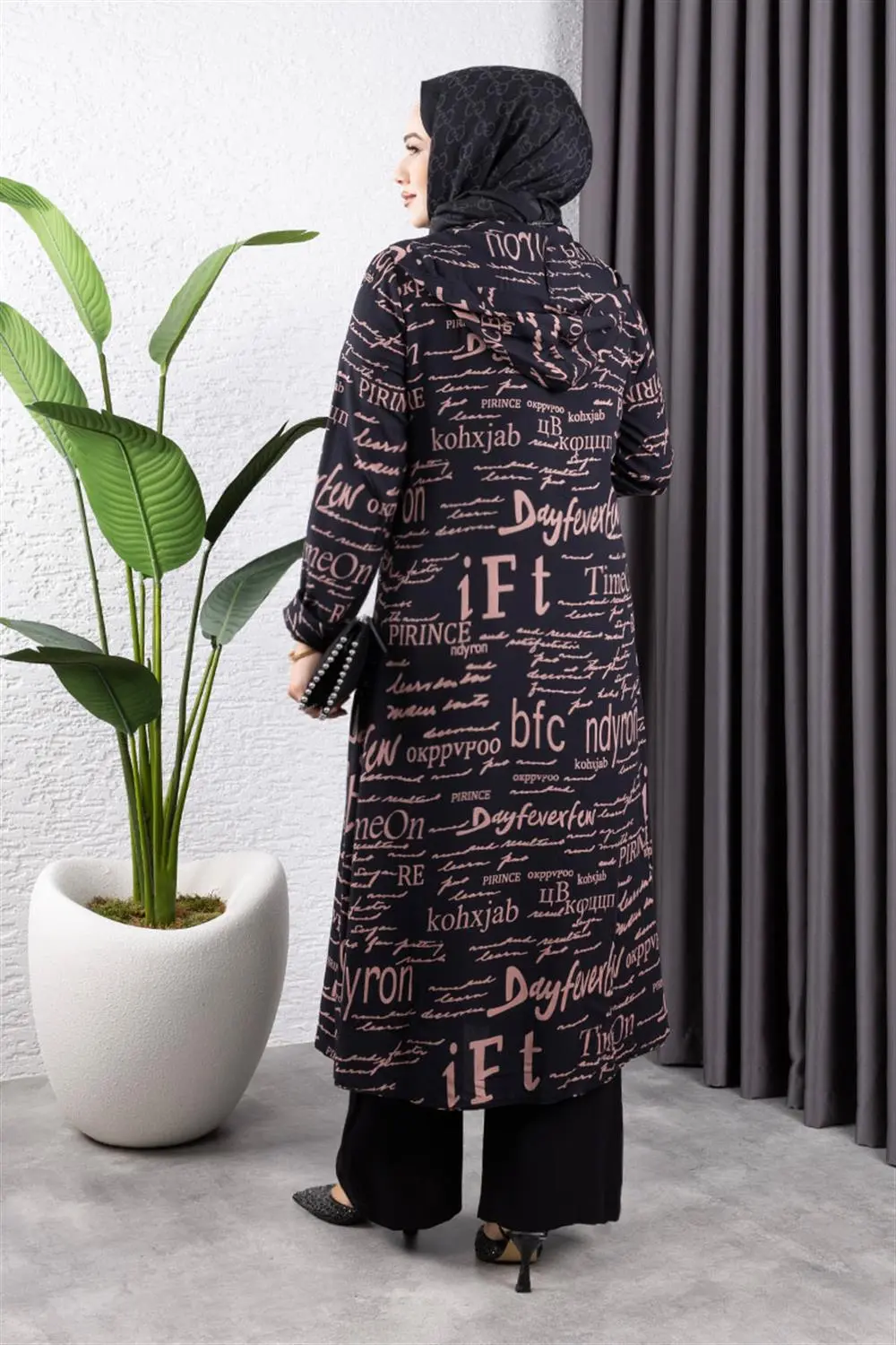 Yazılı 3 Lü Tesettür Takım-detail